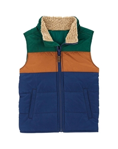 Пуховик на молнии с цветными блоками Carter для маленьких мальчиков, цвет Navy Colorblock Carter`s