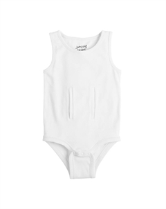 Адаптивное боди-майка для девочек и малышей, белый Jumping beans