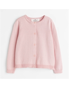 Хлопковый кардиган тонкой вязки Solid-color, светло-розовый H&m