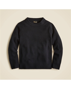 Детский кашемировый свитер с круглым вырезом, черный J.crew