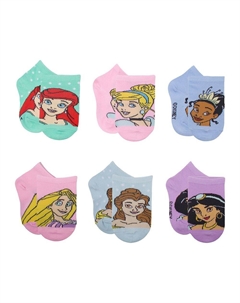 Набор из 6 носков Royal Icons для девочек-подростков Disney Princess четвертькроя, цвет Princess Licensed character