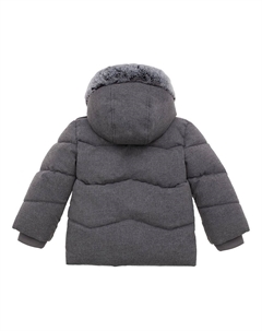 Пуховик на подкладке из шерпы с капюшоном для маленьких мальчиков, цвет Warm Beige Rokka&rolla