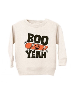 Толстовка с рисунком Boo Yeah Skateboard для малышей, цвет Natural The juniper shop