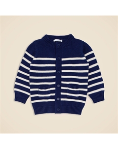Детский полосатый вязаный кардиган-свитер, синий Minnow
