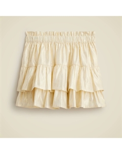 Юбка для девочек с оборками из золотистой ламе, золотой J.crew