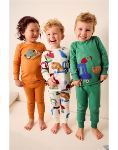 Пижамы Snuggle из 100% хлопка, 3 шт в упаковке, мультиколор Next