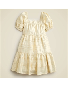 Платье для девочек с защипами из золотой ламе, золотой J.crew