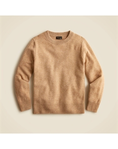 Детский кашемировый свитер с круглым вырезом, коричневый J.crew