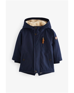 Водонепроницаемая парка с подкладкой из флиса «борг» (3 мес 7 лет), синий Next