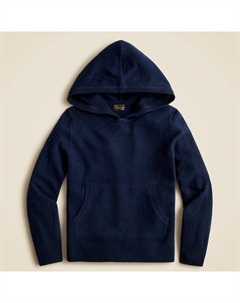 Детский кашемировый свитер с капюшоном, синий J.crew