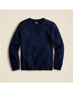 Детский кашемировый свитер с круглым вырезом, синий J.crew