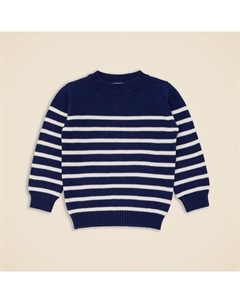 Детский полосатый вязаный свитер, синий Minnow