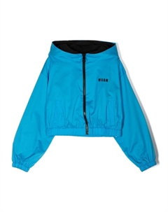 Куртка на молнии с капюшоном, синий Msgm kids