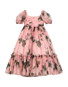 Kids платье с цветочным принтом, розовый Dolce&gabbana