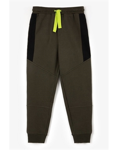 Хлопковые спортивные штаны с регулируемой талией, хаки Gulliver