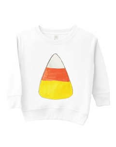 Толстовка с рисунком акварельной кукурузы для малышей Candy Corn, белый The juniper shop