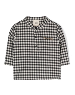 Рубашка в клетку, черный Douuod kids