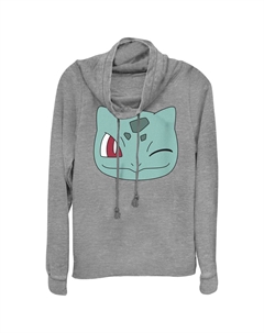 Пуловер с рисунком лица Покемона Бульбазавра для юниоров Licensed character