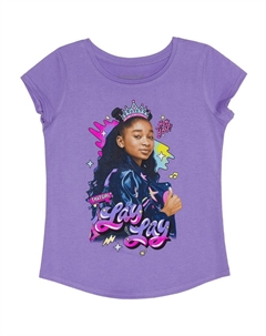 Футболка That Girl Lay Lay для девочек 4–12 лет с короткими рукавами, фиолетовый Jumping beans