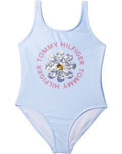 Купальник Kids Daisy Sequin One-Piece, цвет Blue Bell Tommy hilfiger