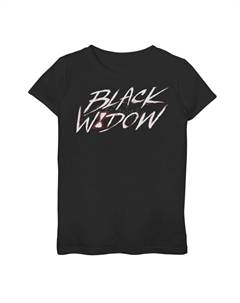 Футболка с надписью Black Widow и брызгами краски для девочек 7–16 лет Marvel