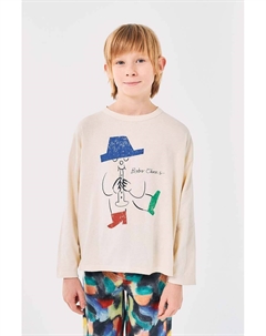 Хлопковая футболка с длинными рукавами для детей Magic Flute, бежевый Bobo choses