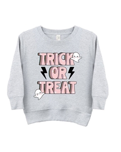 Толстовка с рисунком Trick Or Treat Lightning Bolt для малышей, цвет Heather Grey The juniper shop