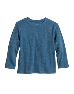 Футболка с длинными рукавами для мальчиков и девочек с текстурированной отделкой, синий Jumping beans