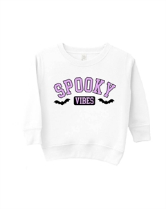 Толстовка с рисунком Spooky Vibes Bats для малышей, белый The juniper shop
