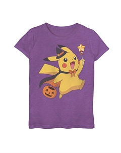 Костюм волшебника Покемона Пикачу для девочек 7-16 лет, футболка с тыквой-корзиной, цвет Purple Berry Licensed character