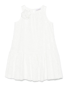 Платье с пайетками, белый Monnalisa