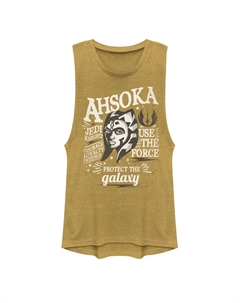 Майка с рисунком мышц и коллажем «Звездные войны» для юниоров Асоки Тано Licensed character