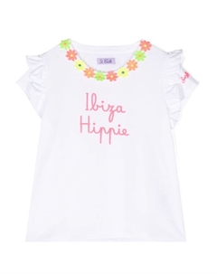 Футболка с оборками и графичным принтом, белый Mc2 saint barth