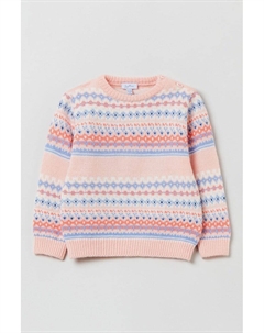 Свитер с овальным вырезом и узором, розовый Ovs