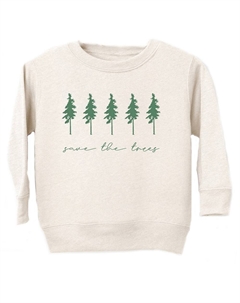 Толстовка с рисунком Save The Trees для малышей, цвет Natural The juniper shop