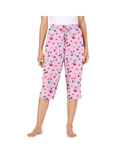 Женские трикотажные капри для сна больших размеров, цвет Pink Cherry Dreams & co.