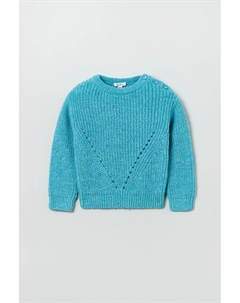 Свитер с овальным вырезом и ажуром, синий Ovs