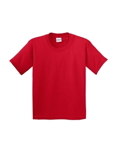 Молодежная футболка из плотного хлопка, красный Gildan