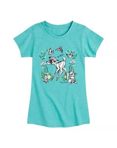 Футболка с рисунком Say Bird для девочек 7–16 лет Disney's Bambi, синий Licensed character