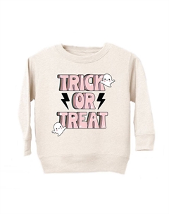 Толстовка с рисунком Trick Or Treat Lightning Bolt для малышей, цвет Natural The juniper shop