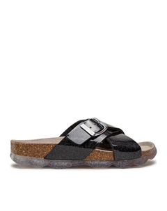 Сандалии с блестками, черный Superfit