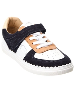 Кроссовки из замши и кожи, белый Chloe