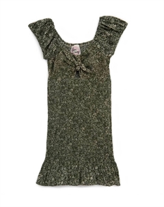 Оливковое платье со сборками и открытыми плечами, оливковый Love daisy