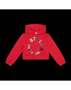 Красный топ с капюшоном и логотипом, красный Stella mccartney