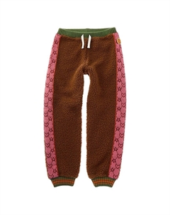 Брюки из смесовой шерсти, коричневый Gucci