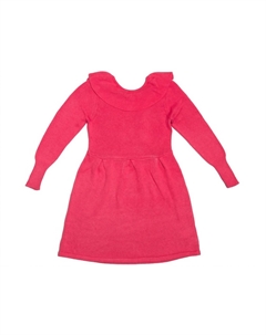 Малиновое платье с рюшами для девочек Mika & milo