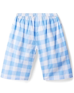 Широкие укороченные брюки в клетку Gingham, мультиколор Janie and jack