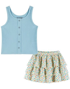 Комплект из 2 предметов: майка и юбка, белый Andy & evan