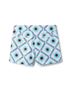 Короткие шорты с принтом плитки, мультиколор Janie and jack