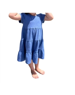 Синее многоуровневое платье с рюшами Iona, синий Vignette